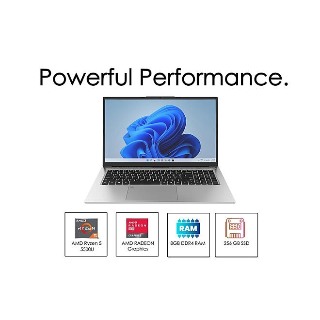 Gateway 17.3" FHD IPS Window Laptop | AMD Ryzen 5 | 8GB RAM | 256GB SSD | 2-Year Limited Warranty - Image 3