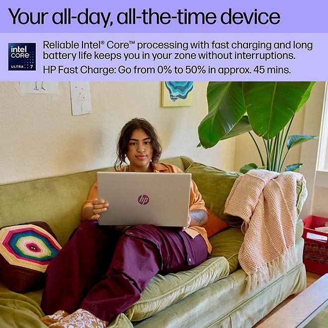 HP 15.6" FHD Touchscreen Laptop | Intel Core Ultra 7 | 16GB RAM | 512GB SSD | Windows 11 | 2-Yr HP Care Pack Warranty w/Accidental Damage Protection - Image 5