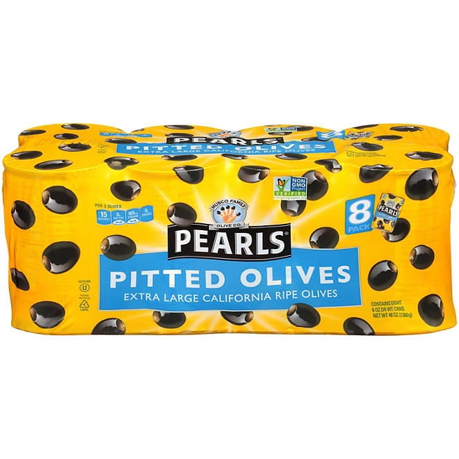 Pearls Extra-Large Pitted Olives, 6 oz., 8 pk. - Image 2