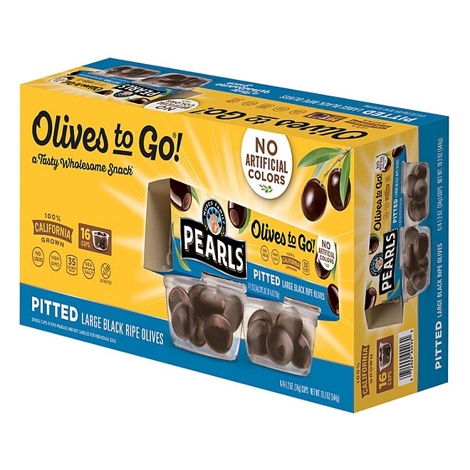 Pearl's Pitted Black Olives To Go Cups, 1.2 oz., 16 pk. - Image 2