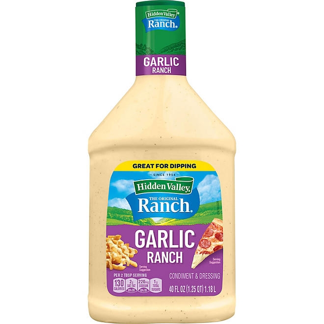 Hidden Valley Garlic Ranch Condiment & Dressing, 40 oz. - Image 2