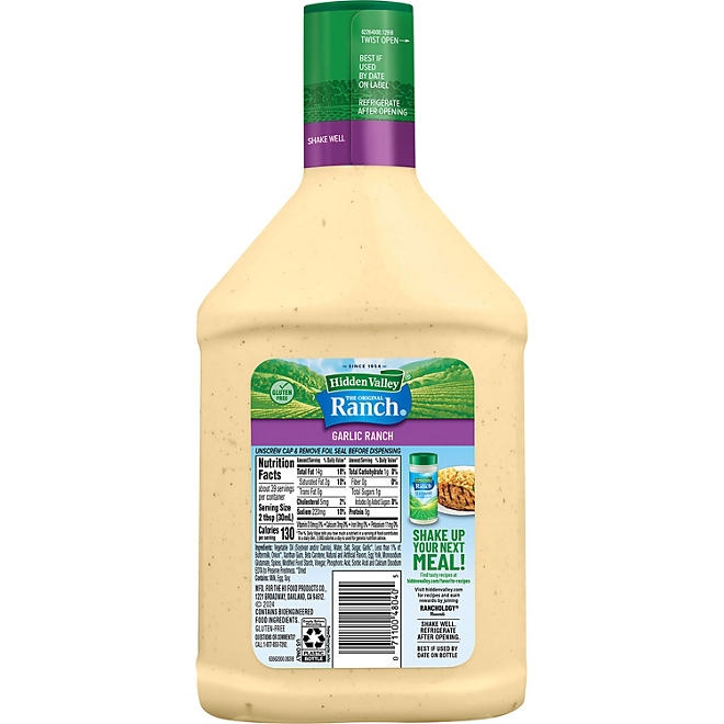 Hidden Valley Garlic Ranch Condiment & Dressing, 40 oz. - Image 9