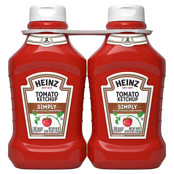 Heinz Simply Tomato Ketchup, 44 oz., 2 pk. - Image 2