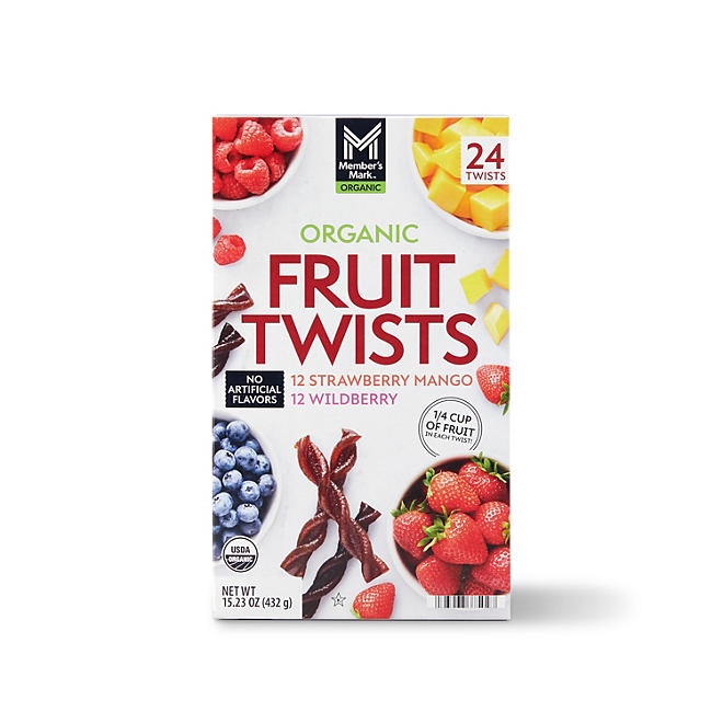 Member's Mark Organic Fruit Twist, Variety Pack, 0.63 oz., 24 pk. - Image 2