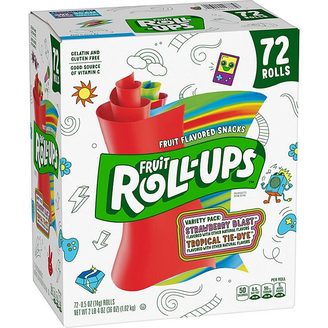 Fruit Roll-Ups Variety Pack, 0.5 oz., 72 pk. - Image 2