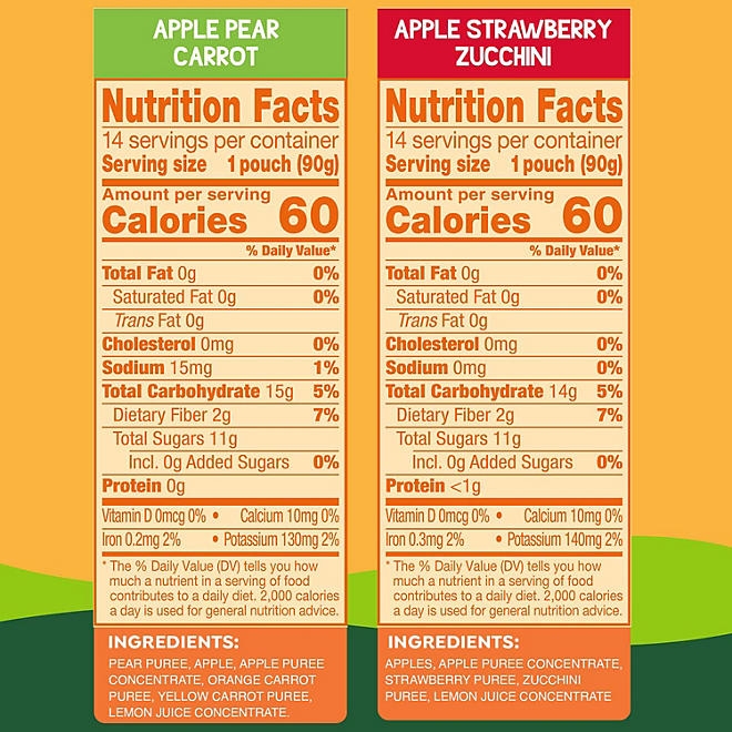 GoGo SqueeZ Fruit & VeggieZ Applesauce Pouches, 3.2 oz., 28 pk. - Image 3