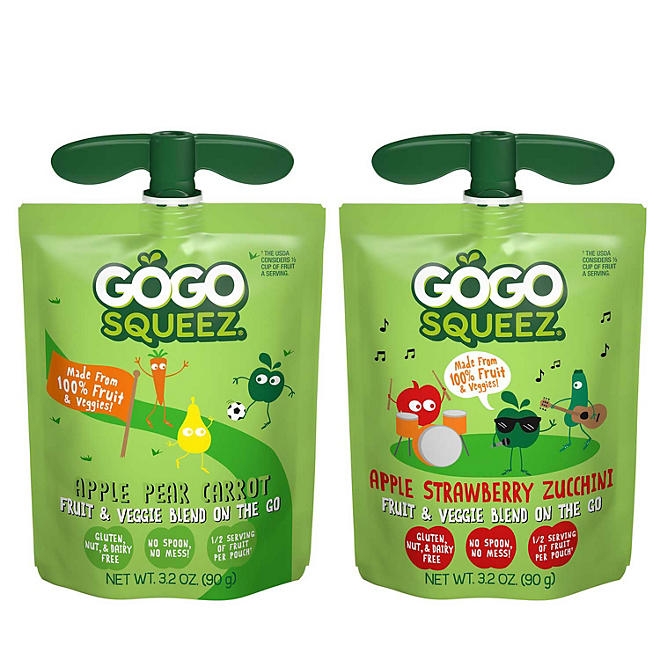 GoGo SqueeZ Fruit & VeggieZ Applesauce Pouches, 3.2 oz., 28 pk. - Image 4