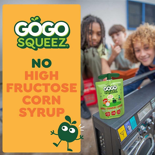 GoGo SqueeZ Fruit & VeggieZ Applesauce Pouches, 3.2 oz., 28 pk. - Image 7