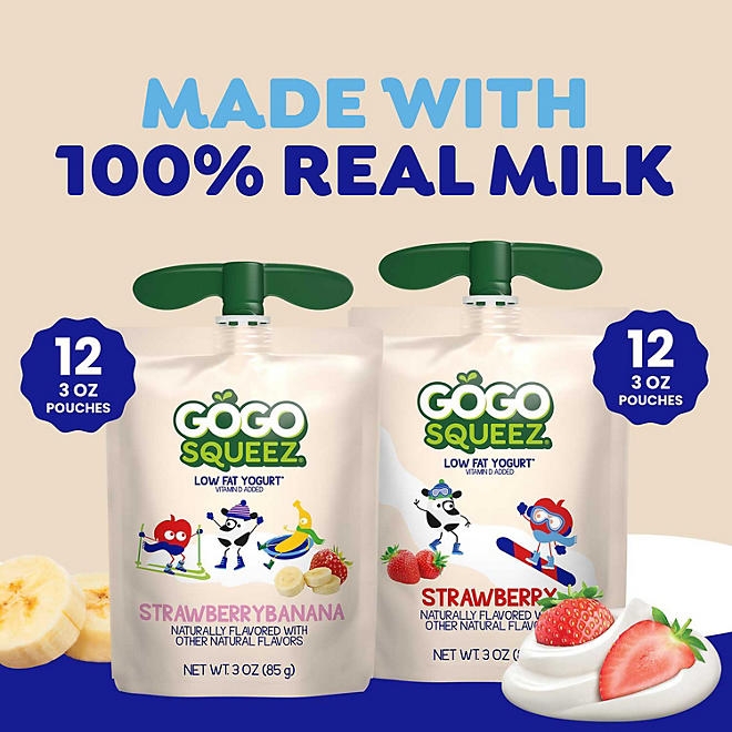 GoGo Squeez Yogurtz Strawberry & Strawberry Banana, 24 pk. - Image 5