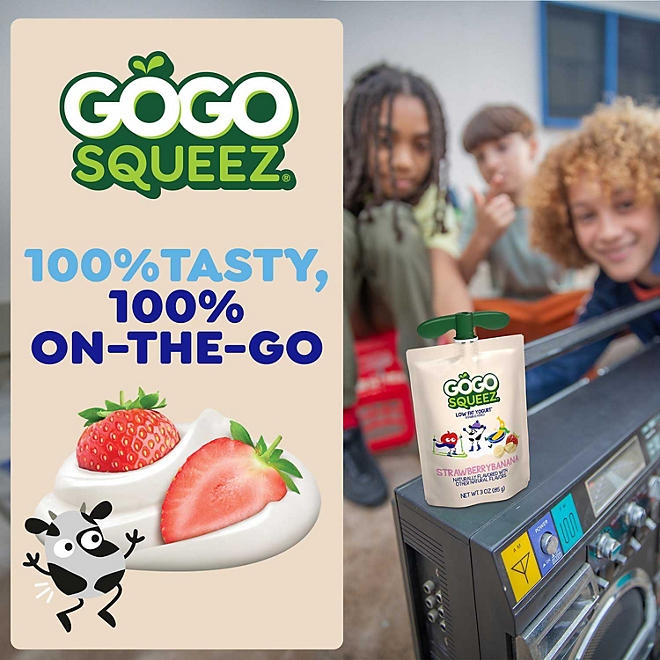 GoGo Squeez Yogurtz Strawberry & Strawberry Banana, 24 pk. - Image 7