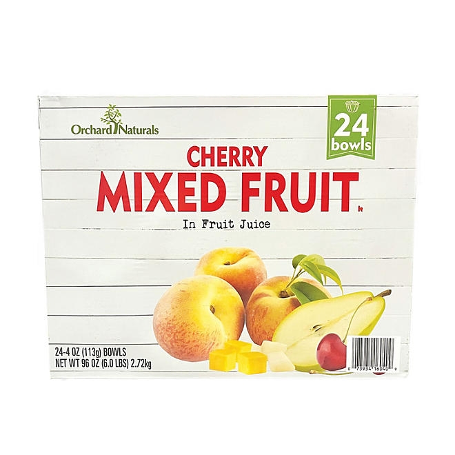 Orchard Natural Cherry Mixed Fruit in Fruit Juice 4 oz., 24 ct. - Image 2