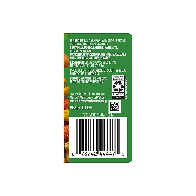 Member's Mark Unsalted Deluxe Mixed Nuts, 34 oz. - Image 6