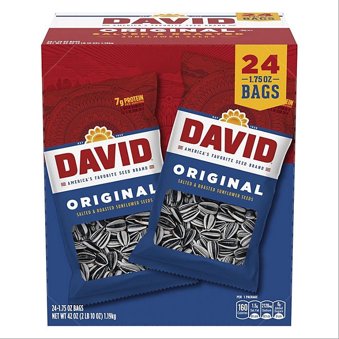 David Original Sunflower Seeds, 1.75 oz., 24 pk. - Image 2