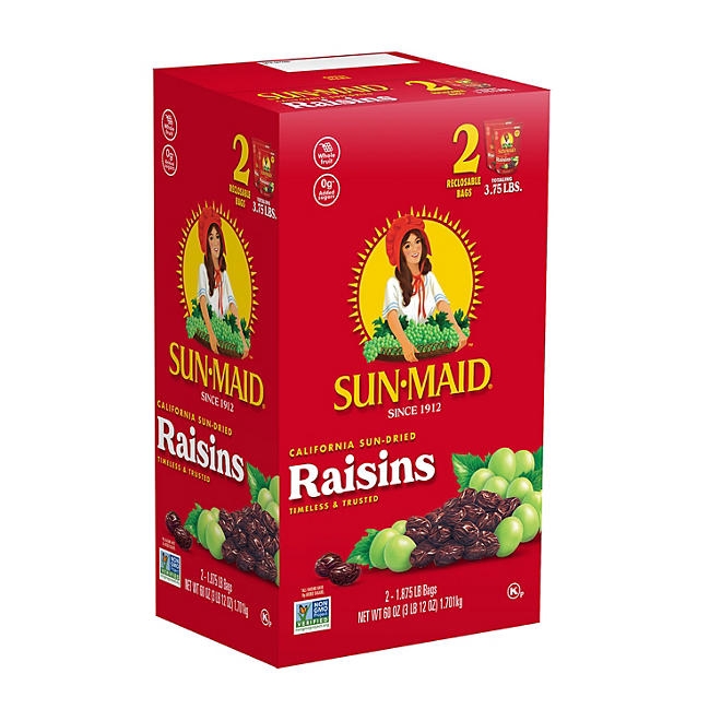 Sun-Maid California Sun-Dried Raisins, 30 oz., 2 pk. - Image 2