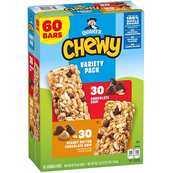 Quaker Chewy Granola Bar, Variety Pack, 60 ct. - Image 2