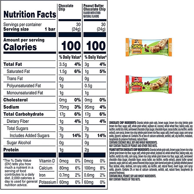 Quaker Chewy Granola Bar, Variety Pack, 60 ct. - Image 3