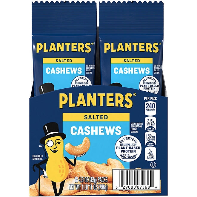 Planters Salted Cashews, 1.5 oz., 18 pk. - Image 9