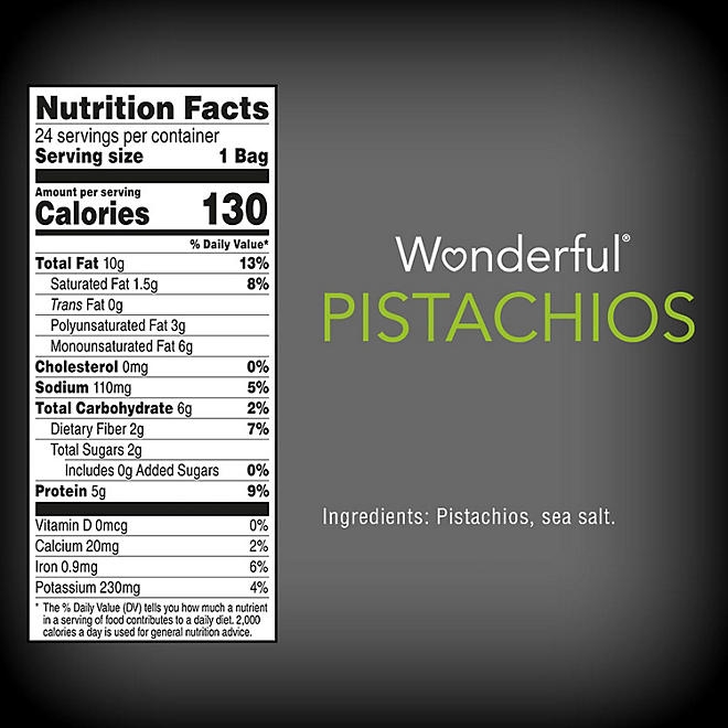 Wonderful Pistachios, Roasted and Salted 1.5 oz., 24 pk. - Image 3