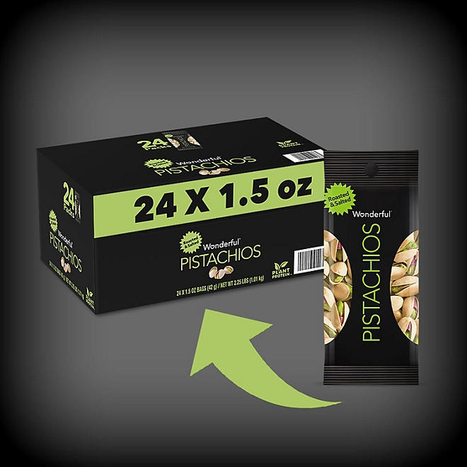 Wonderful Pistachios, Roasted and Salted 1.5 oz., 24 pk. - Image 4