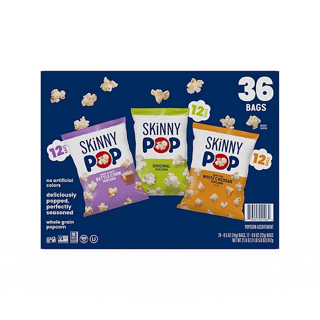 SkinnyPop Variety Snack Pack Popcorn, 0.5 oz., 36 pk. - Image 2
