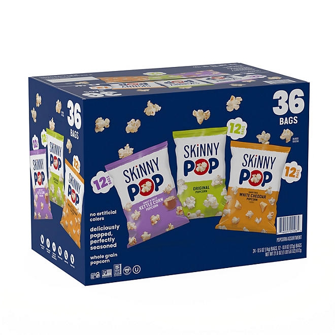 SkinnyPop Variety Snack Pack Popcorn, 0.5 oz., 36 pk. - Image 6