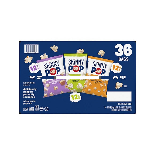 SkinnyPop Variety Snack Pack Popcorn, 0.5 oz., 36 pk. - Image 7