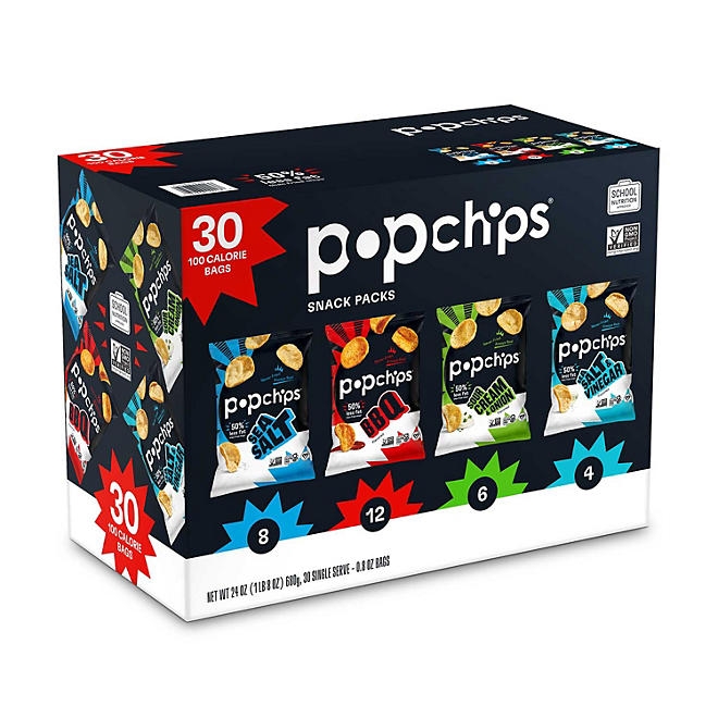 Popchips Variety Pack Chips, 0.8 oz., 30 pk. - Image 2