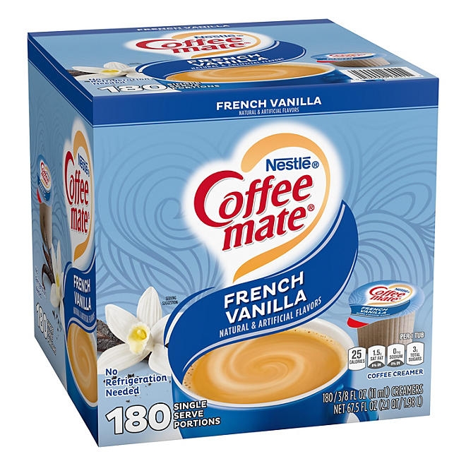 Nestle Coffee-Mate Coffee Creamer Liquid Creamer Singles, French Vanilla, 180 ct. - Image 2