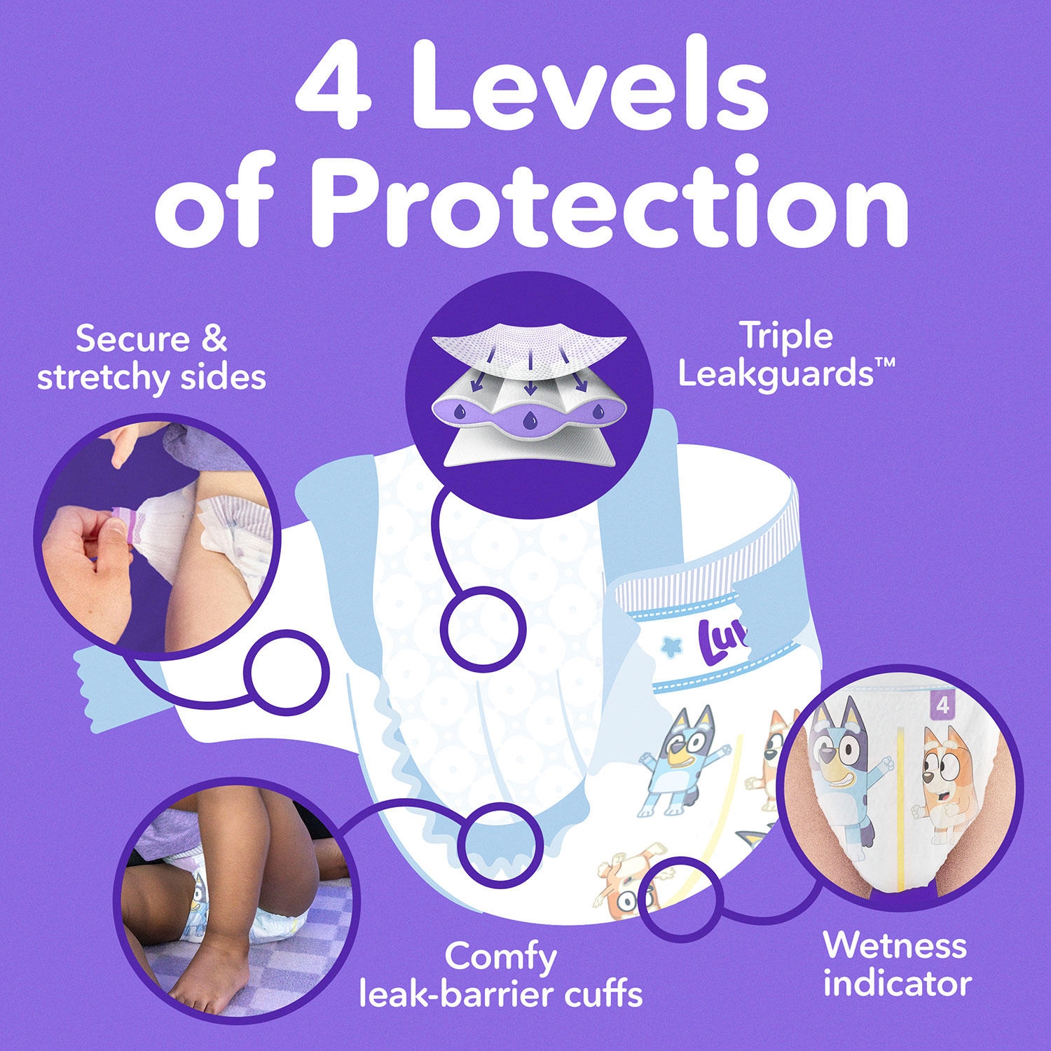 Luvs Pro Level Leak Protection Diapers, Sizes: 1-8 - Image 6