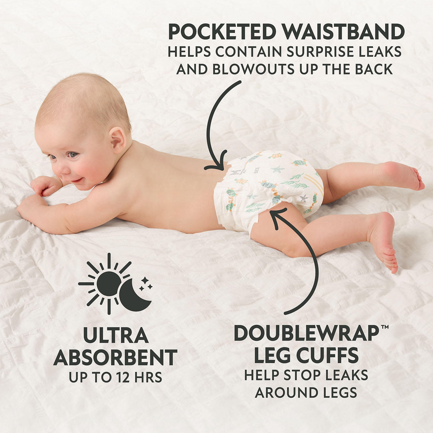 Member's Mark Premium Baby Diapers, Sizes: Newborn - 8 - Image 10