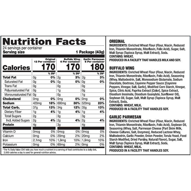 Snack Factory Variety Pack Pretzel Crisps, 1.5 oz., 24 pk. - Image 3