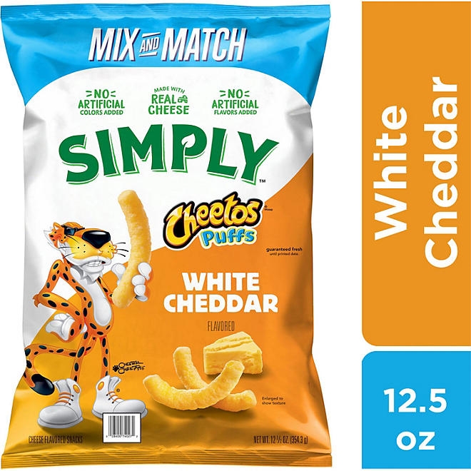 Cheetos Simply White Cheddar Puffs, 12.5 oz. - Image 4