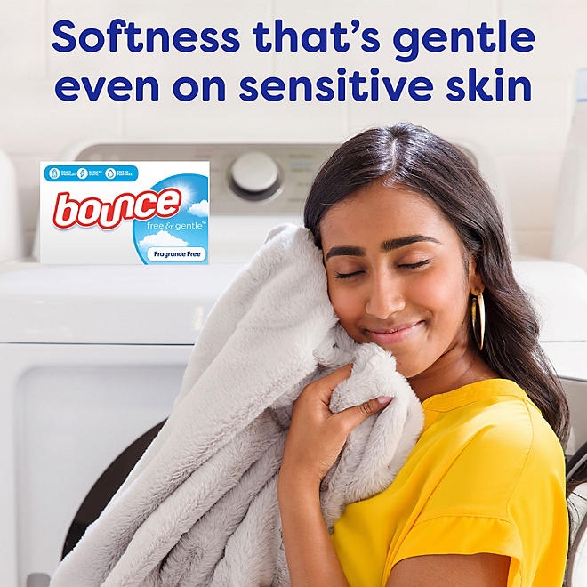 Bounce Free & Gentle Dryer Sheets, Unscented, 320 ct. - Image 4