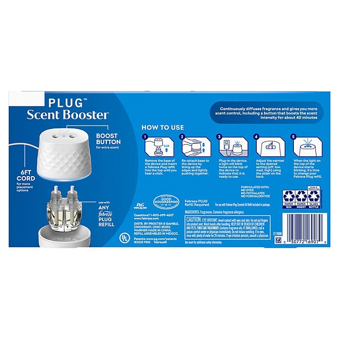 Febreze PLUG Scent Booster Kit, CALM Lavender + Vanilla Bean and April Fresh, 1 Device + 3 Refills - Image 3