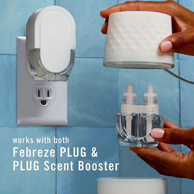Febreze PLUG Scent Booster Kit, CALM Lavender + Vanilla Bean and April Fresh, 1 Device + 3 Refills - Image 4