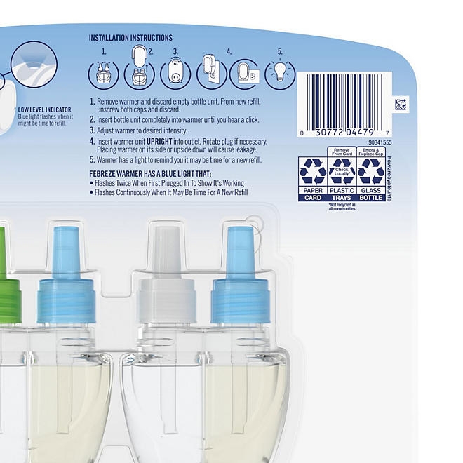 Febreze Fade Defy PLUG Air Freshener, Linen & Sky + Gain Original 1 Warmer + 5 Refills - Image 3
