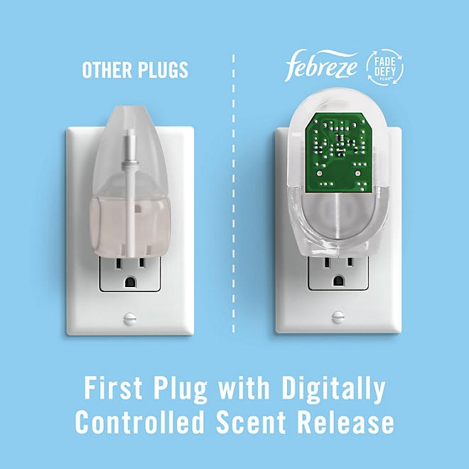 Febreze Fade Defy PLUG Air Freshener, Linen & Sky + Gain Original 1 Warmer + 5 Refills - Image 5