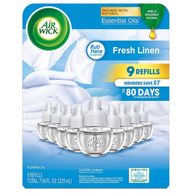 Air Wick Scented Oil Air Freshener, Fresh Linen, 9 refills - Image 2