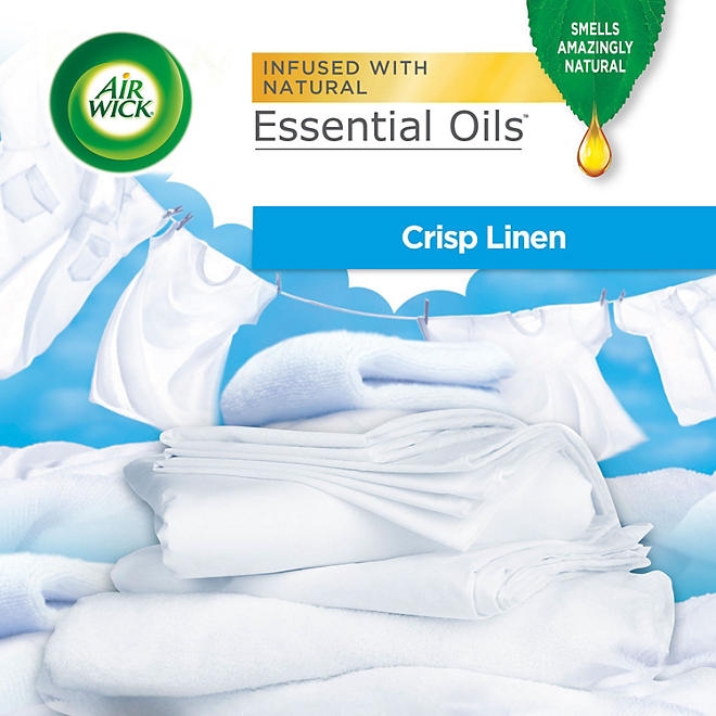 Air Wick Scented Oil Air Freshener, Fresh Linen, 9 refills - Image 3