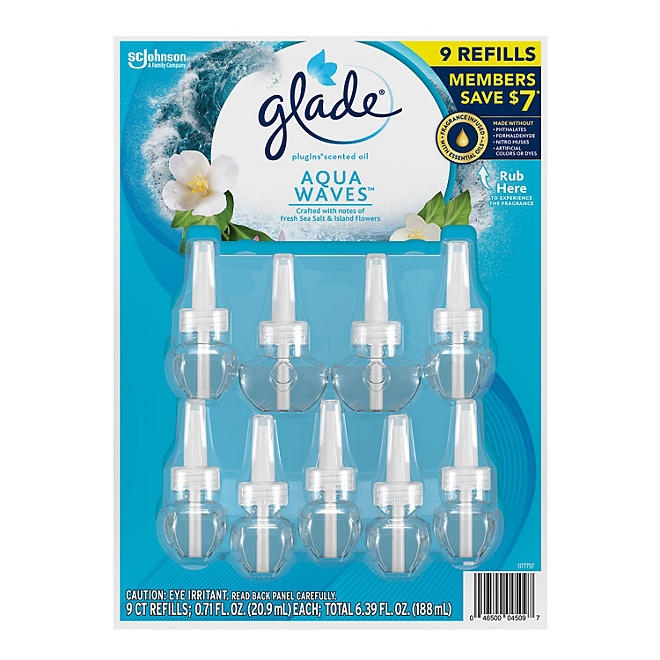 Glade PlugIns Scented Oil Refills, Aqua Waves, 9 refills - Image 2