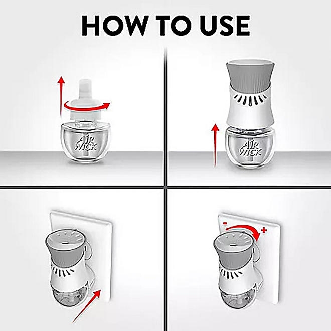 Air Wick Scented Oil Air Freshener Kit, Vanilla & Pink Papaya 2 Warmers +7 Refills - Image 5