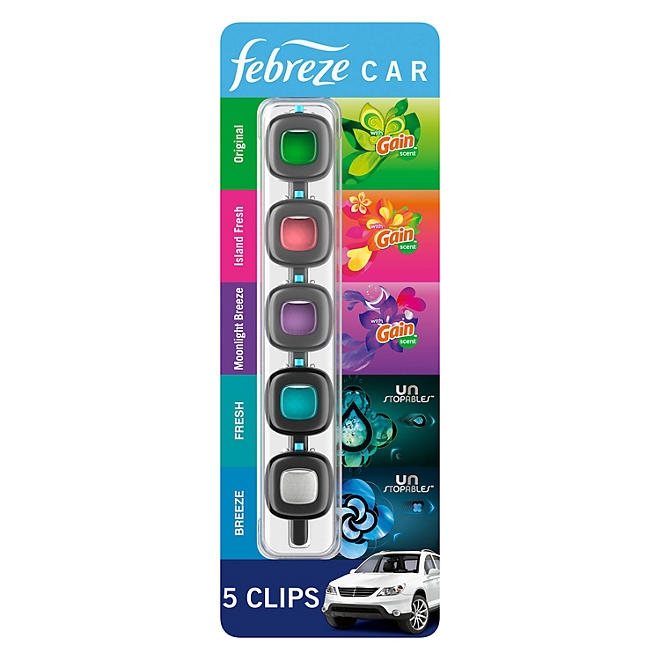 Febreze Car Air Freshener Vent Clips, Mixed Scent, 5 ct. - Image 10