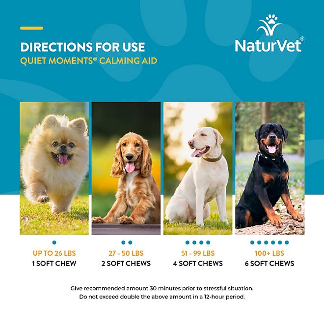 NaturVet, Quiet Moments Plus Melatonin, Soft Chews for Dogs, 240 ct. - Image 9
