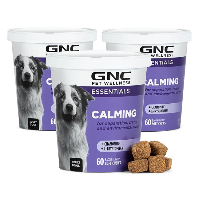 GNC Pets, Bacon Flavored, Calming Soft Chew Dog Supplements, 180 ct. - Image 2