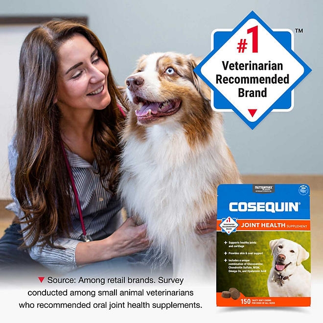 Nutramax Cosequin Joint Health Supplement for Dogs with Glucosamine, Chondroitin, MSM, Omega-3's and HA, 150 Soft Chews - Image 9