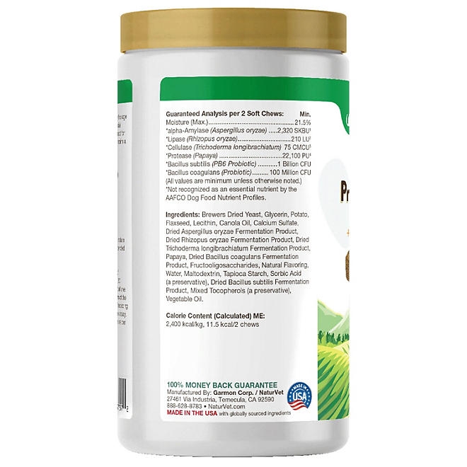 NaturVet, Advanced Probiotics and Enzymes Soft Chews for Dogs, 240 ct. - Image 3