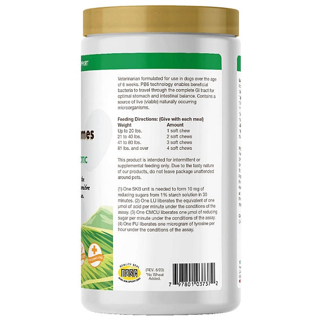 NaturVet, Advanced Probiotics and Enzymes Soft Chews for Dogs, 240 ct. - Image 4
