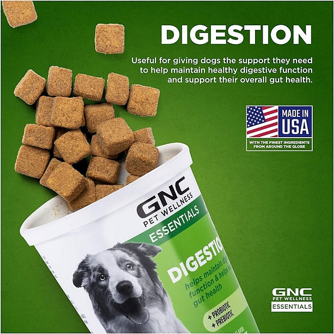 GNC Pets, Bacon Flavored, Digestion Soft Chews for Dogs, 180 ct. - Image 6