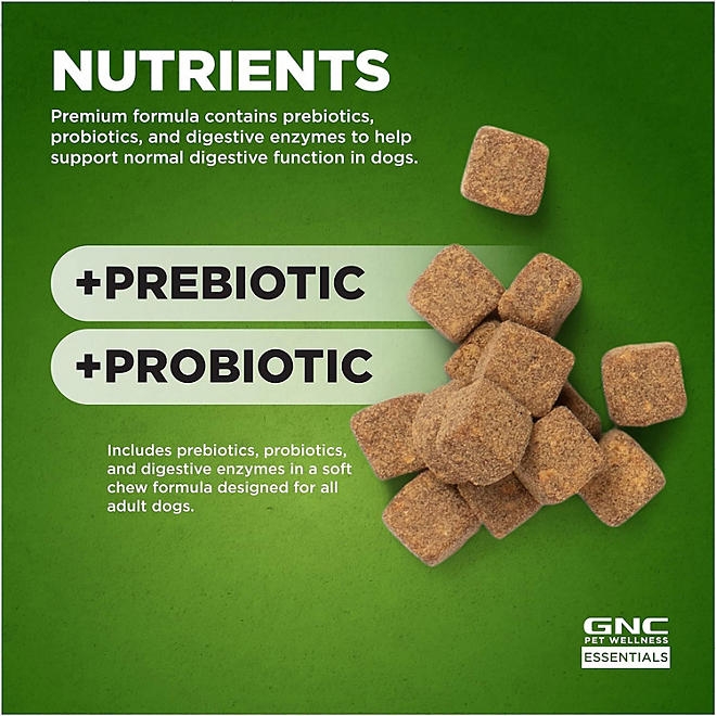 GNC Pets, Bacon Flavored, Digestion Soft Chews for Dogs, 180 ct. - Image 7