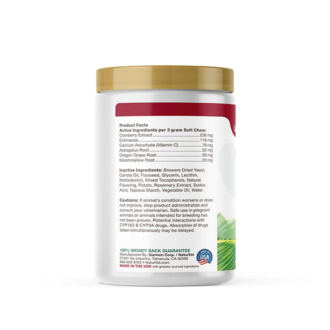 NaturVet, Cranberry Relief Plus Echinacea Soft Chews for Dogs, 120 ct. - Image 3